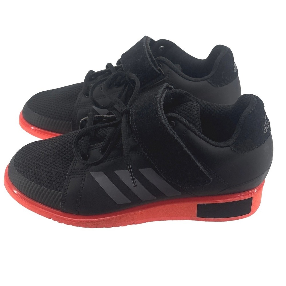 Adidas Powerlift 4 Mens Weightlifting Shoes Black Solar Red EF2985 Size 7